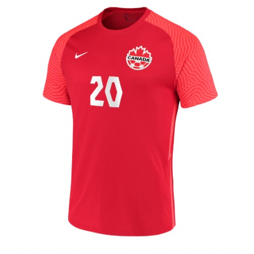 Kanada Jonathan David #20 Koszulka Podstawowych MŚ 2022 Krótki Rękaw